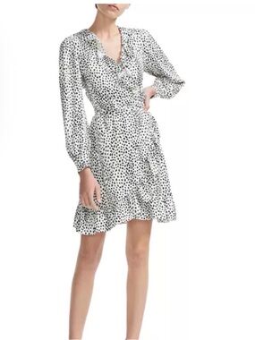 Maje Rosana Ruffled Animal-Print Wrap Dress